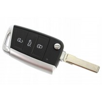 Obal kľúča, holokľúč pre VW Polo, trojtlačítkový, chrom