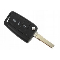Obal kľúča, holokľúč pre VW Polo, trojtlačítkový, čierny