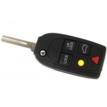 Obal kľúča, holokľúč pre Volvo XC90, 5 tlačítkový, čierny