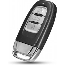 Obal kľúča, holokľúč, trojtlačítkový  pre Audi A5 8T3, chróm