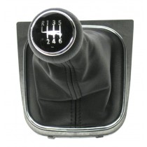 Radiaca páka s manžetou VW Golf V, 6 stupňová, chromový ramček, 2003 - 2008