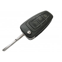 Obal kľúča, holokľúč pre Ford S-Max, trojtlačítkový, čierny