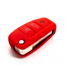 Silikonový obal, púzdro kľúča, červený pre Audi A5