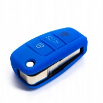Silikonový obal, púzdro kľúča, modrý pre Audi A5