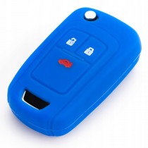 Silikonový obal, púzdro kľúča, modrý pre Chevrolet Cruze 3-tlačidlový