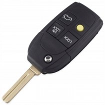 Obal kľúča, holokľúč pre Volvo C30, trojtlačítkový, farby čiernej