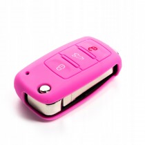 Silikonový obal, púzdro kľúča, ružový VW Beetle