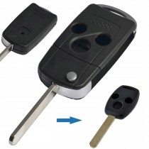 Obal kľúča, holokľúč pre Honda Accord, 3-tlačítkový, čierny