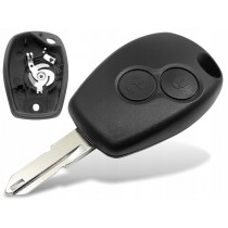 Obal kľúča, holokľúč pre Renault Kangoo, 2-tlačítkový, čierny