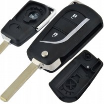 Obal kľúča, holokľúč pre Toyota Aygo, dvojtlačítkový