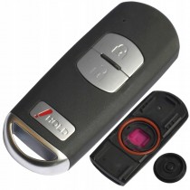 Obal kľúča, holokľúč pre Mazda CX 5, 3-tlačítkový, čierny