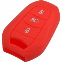Silikonový obal, púzdro kľúča, červený pre Citroen C3