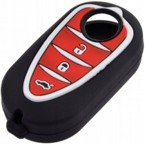 Silikonový obal, púzdro kľúča,  čierny+červený Alfa Romeo Giulietta