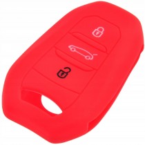 Silikonový obal, puzdro kľúča pre Peugeot 5008 červený