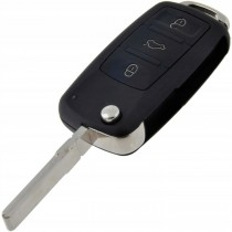 Obal kľúča, holokľúč pre Audi A8, 3-tlačítkový, čierny s elektronikou 03-09