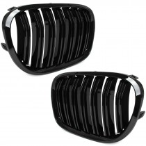 Predná maska chladiča čierna lesklá, 1 pár, BMW rad 7 F01, F02 08-11