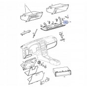 Závesy, panty odkladacej skrinky Opel Astra G 98-09 a