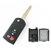 Obal kľúča, holokľúč pre Mazda 2, štvortlačítkový