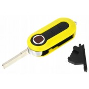 Obal kľúča, holokľúč pre Fiat Croma, trojtlačítkový, žltý