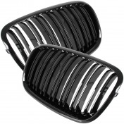 Predná maska chladiča čierna lesklá, 1 pár, BMW X5 E70 06-13