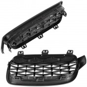 Predná maska chladiča čierna lesklá, dvojité rebrá, 1 pár, BMW rad 3 Touring F31 FULL BLACK STAR