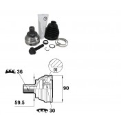 Sada kĺbov hnacieho hriadeľa pre VW Passat B6, 1K0498099E