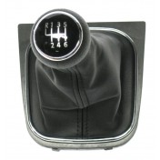 Radiaca páka s manžetou VW Golf VI, 6 stupňová, chromový ramček, 2008 - 2012