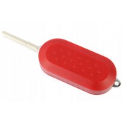 Obal kľúča, holokľúč pre Fiat Doblo, trojtlačítkový, červený a
