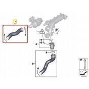 Tlaková Hadica, Intercooler BMW rad 5 Touring 2.0d 2014 a