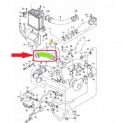 Tlaková hadica, turbo, intercooler Audi A3 1.8 T 06A145790A a