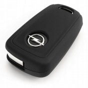 Silikonový obal, púzdro kľúča, čierny pre Opel Adam 3-tlačidlový a