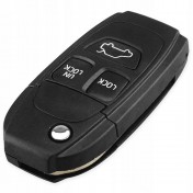 Obal kľúča, holokľúč pre Volvo C30, 3-tlačítkový, čierny a