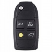 Obal kľúča, holokľúč pre Volvo C30, trojtlačítkový, farby čiernej a