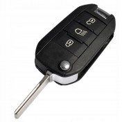 Obal kľúča, holokľúč pre Peugeot 308, 3-tlačítkový, s elektronikou
