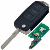 Obal kľúča, holokľúč pre VW Phaeton, 3-tlačítkový, s elektronikou