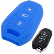 Silikonový obal, púzdro kľúča, modrý pre Citroen C4 a
