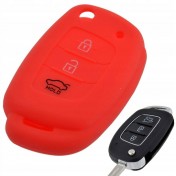 Silikonový obal, púzdro kľúča, červený pre Hyundai IX30 a