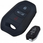 Silikonový obal, puzdro kľúča pre Peugeot 5008 čierny a