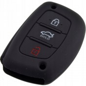 Silikonový obal, púzdro kľúča, čierny pre Hyundai IX35 3-tlačidla