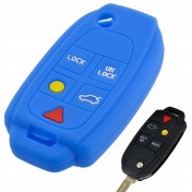 Silikonový obal, puzdro kľúča pre Volvo S40 modrý a
