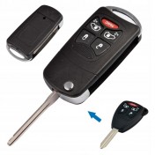 Obal kľúča, holokľúč pre Chrysler Sebring, 5-tlačidla Hrot: CY24 a