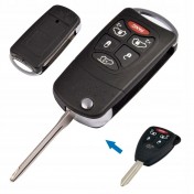 Obal kľúča, holokľúč pre Chrysler Sebring, 6-tlačidla Hrot: CY24 a