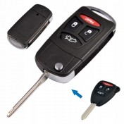 Obal kľúča, holokľúč pre Chrysler Sebring, 4-tlačidla Hrot: CY24 a