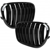 Predná maska chladiča čierna lesklá, 1 pár, BMW rad 7 F01, F02 08-11 a