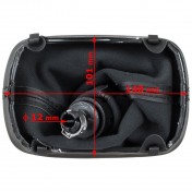Radiaca páka s manžetou a rámčekom Audi A3 8L, 5 stupňová, ekokoža, 12mm b