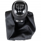 Radiaca páka s manžetou Škoda Octavia III, 5 stupňová, hlavica ABS plast, manžeta ekokoža od 2012 e