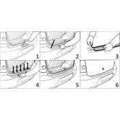 Lišta prahová zadných kufrových dverí Volvo XC60 od 2018 g